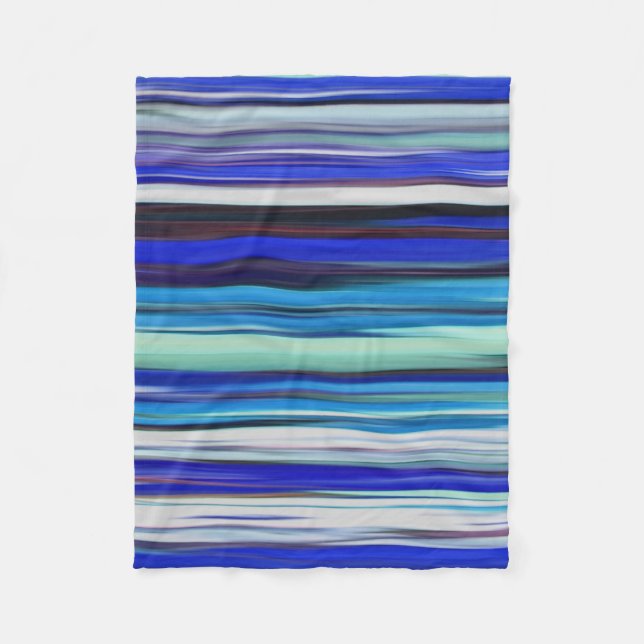 Abstract #2: Blue blur Fleece Blanket (Front)