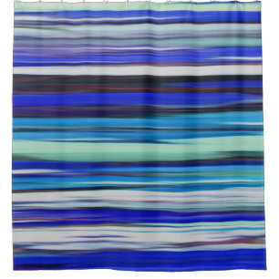 Abstract #2: Blue blur Shower Curtain