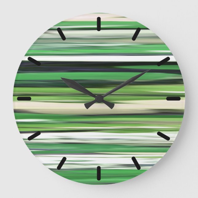 Abstract #2: Green blur Large Clock (Front)