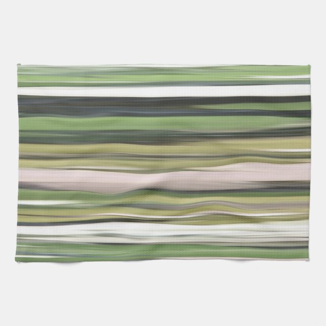 Abstract #2: Olive green blur Tea Towel (Horizontal)