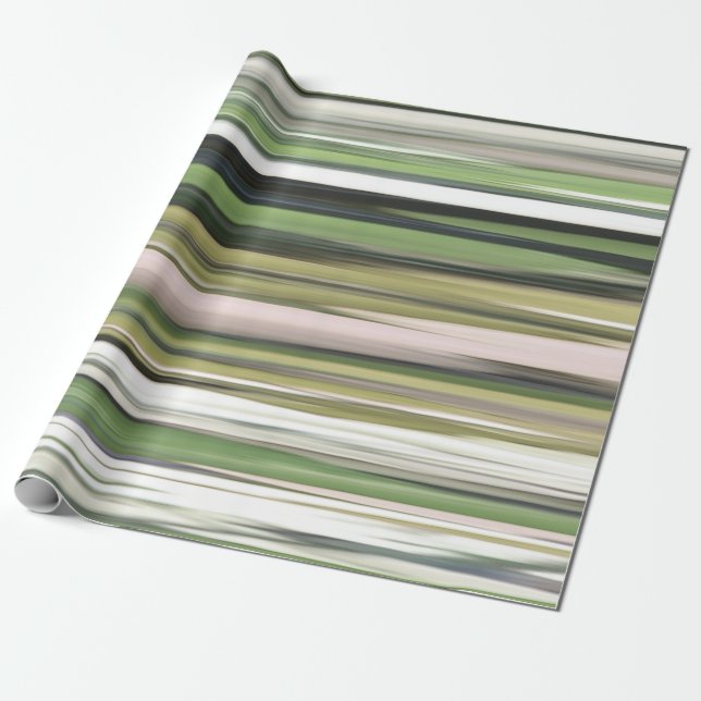 Abstract #2: Olive green blur Wrapping Paper (Unrolled)