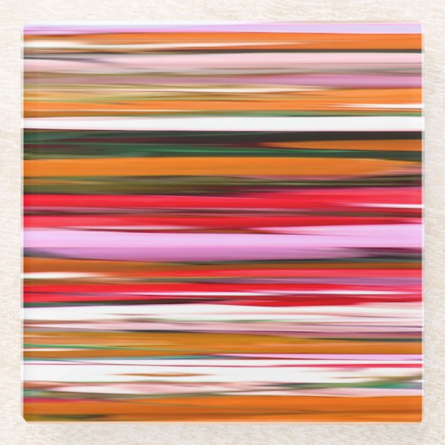 Abstract #2: Orange blur Glass Coaster (Front)