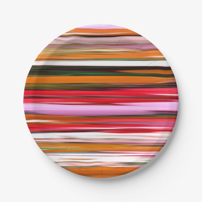 Abstract #2: Orange blur Paper Plate (Front)