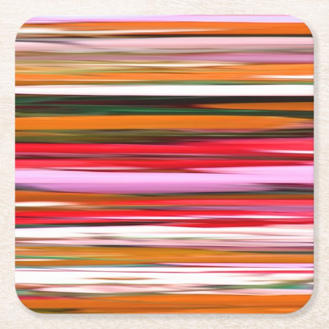 Abstract #2: Orange blur Square Paper Coaster (Front)