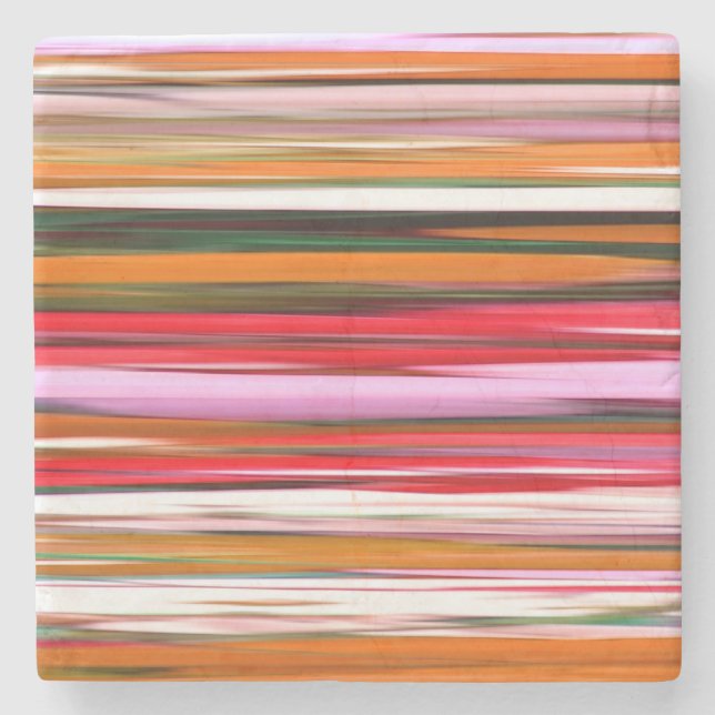 Abstract #2: Orange blur Stone Coaster (Front)