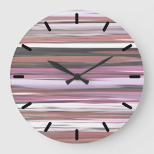 Abstract #2: Pink blur Large Clock