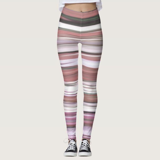 Abstract #2: Pink blur Leggings (Front)