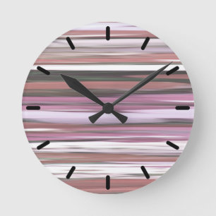 Abstract #2: Pink blur Round Clock