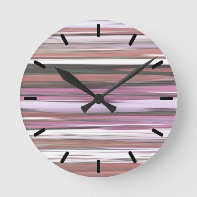 Abstract #2: Pink blur Round Clock (Front)