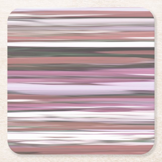 Abstract #2: Pink blur Square Paper Coaster (Front)