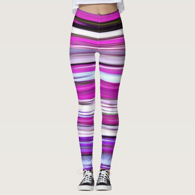 Abstract #2: Purple Blur Leggings (Front)