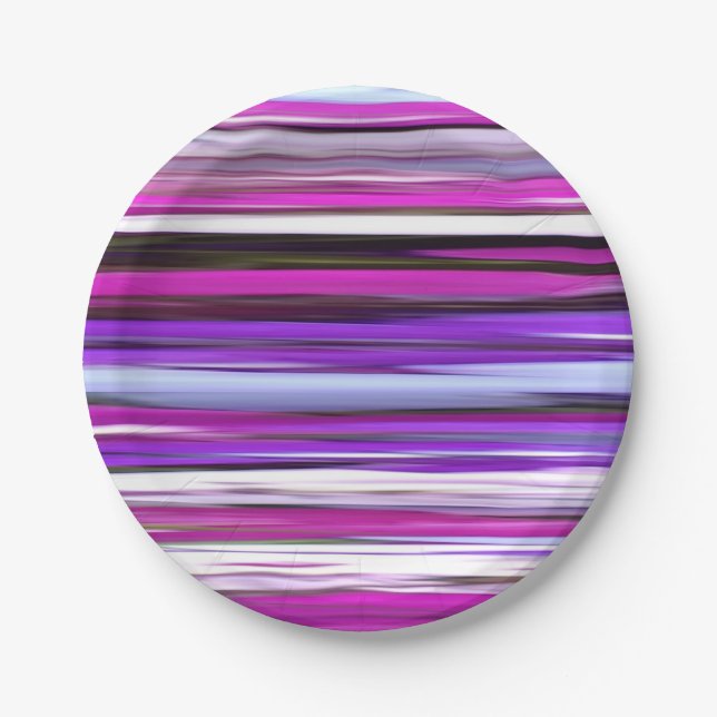 Abstract #2: Purple Blur Paper Plate (Front)