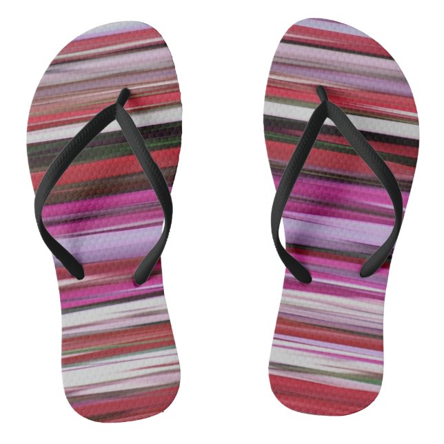 Abstract #2: Red blur Flip Flops (Footbed)