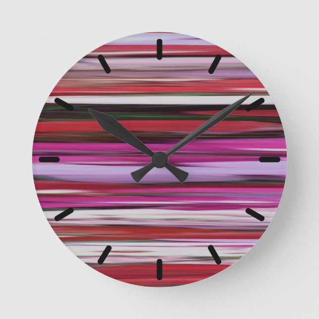 Abstract #2: Red blur Round Clock (Front)