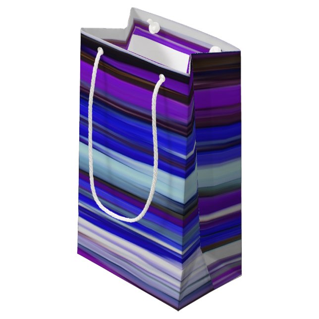 Abstract #2: Ultraviolet blur Small Gift Bag (Front Angled)