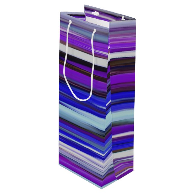 Abstract #2: Ultraviolet blur Wine Gift Bag (Front Angled)