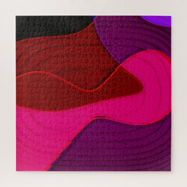 Abstract 328 - Purple Red Pink Jigsaw Puzzle (Vertical)