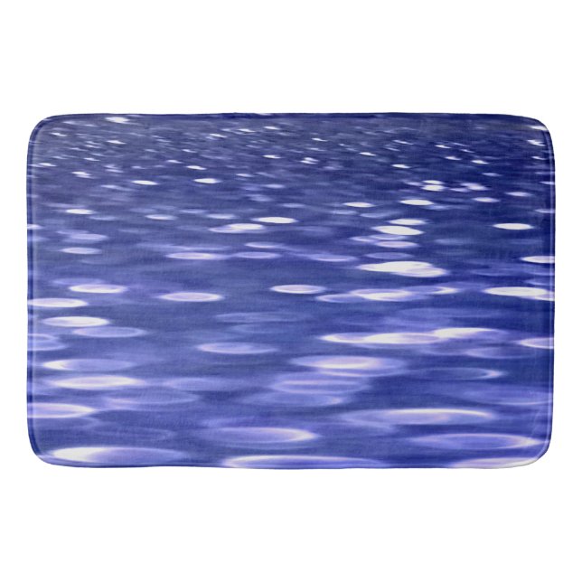 Abstract #3: Blue shimmer Bath Mat (Front)