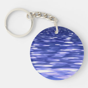 Abstract #3: Blue shimmer Key Ring