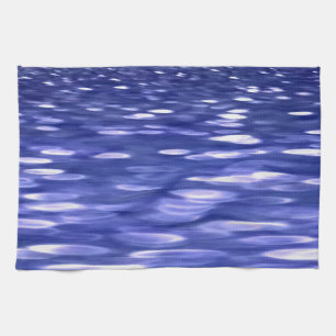Abstract #3: Blue shimmer Tea Towel