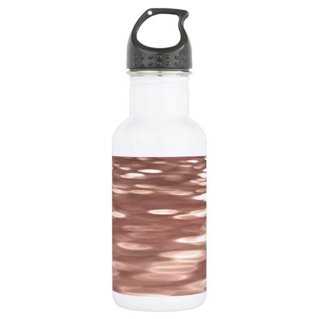 Abstract #3: Copper Rose Gold shimmer 532 Ml Water Bottle (Front)