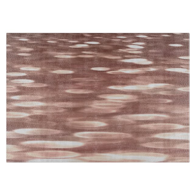 Abstract #3: Copper Rose Gold shimmer Cutting Board (Front)