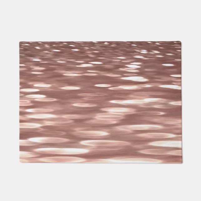 Abstract #3: Copper Rose Gold shimmer Doormat (Front)