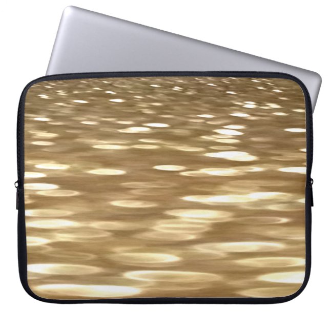 Abstract #3: Gold shimmer Laptop Sleeve (Front)