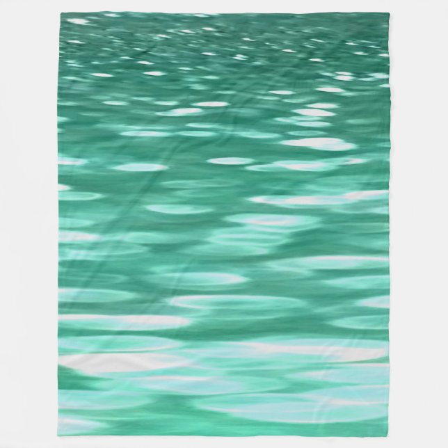 Abstract #3: Green Shimmer Fleece Blanket (Front)