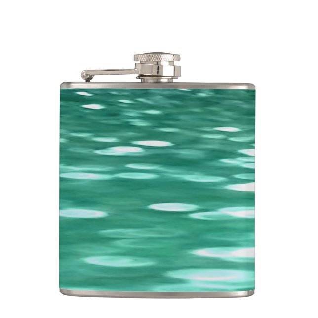 Abstract #3: Green Shimmer Hip Flask (Front)