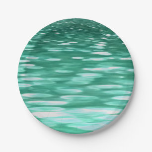 Abstract #3: Green Shimmer Paper Plate