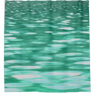 Abstract #3: Green Shimmer Shower Curtain
