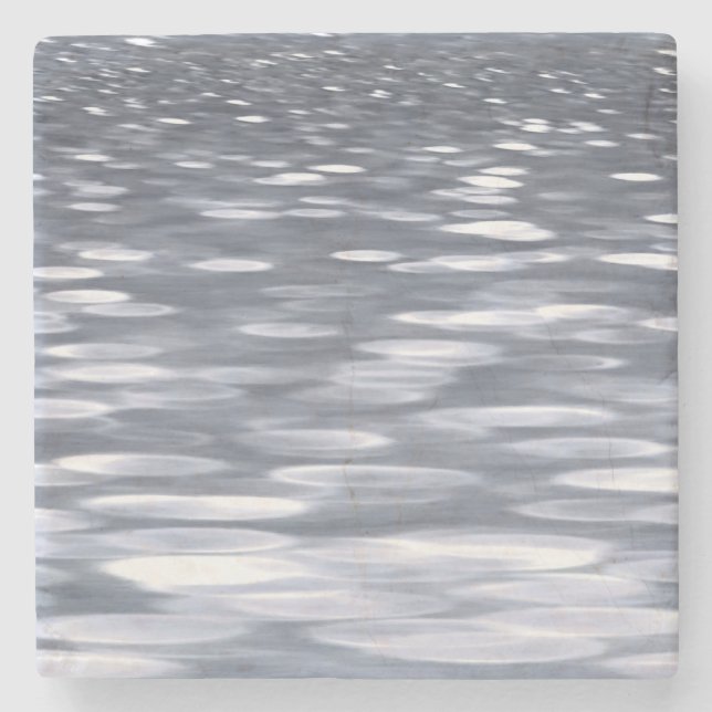 Abstract #3: Gunmetal shimmer Stone Coaster (Front)
