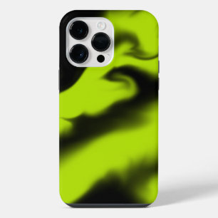 Abstract 3 in Black and Lime Green iPhone 14 Pro Max Case