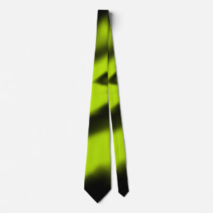 Abstract 3 in Black and Lime Green  Tie