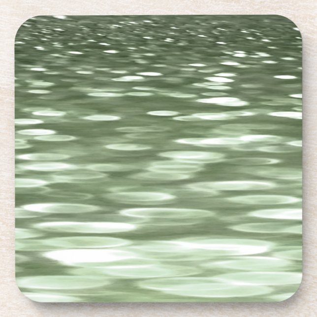 Abstract #3: Olive green blur Coaster (Front)