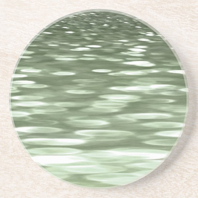 Abstract #3: Olive green blur Coaster (Front)