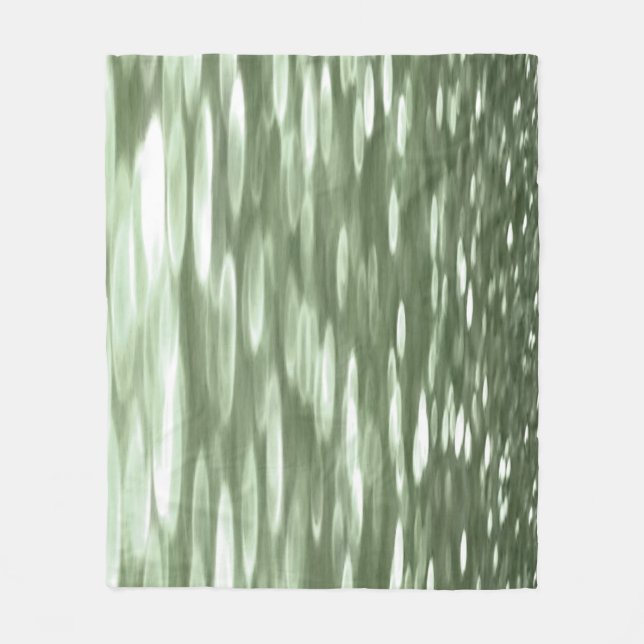 Abstract #3: Olive green blur Fleece Blanket (Front)