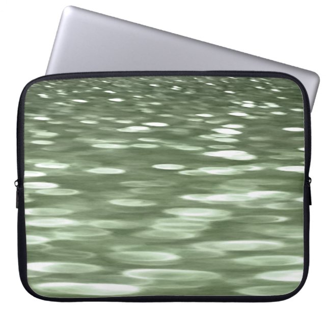 Abstract #3: Olive green blur Laptop Sleeve (Front)