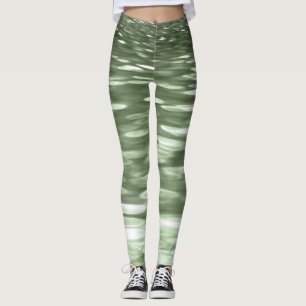 Abstract #3: Olive green blur Leggings