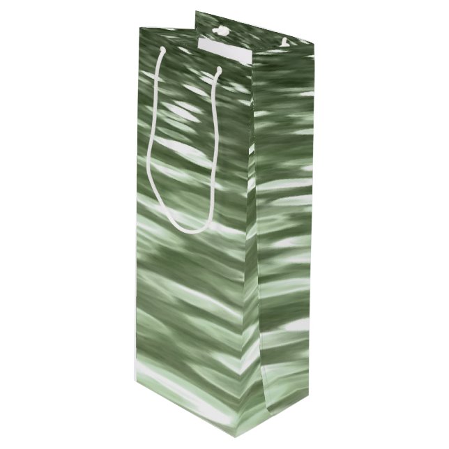 Abstract #3: Olive green blur Wine Gift Bag (Front Angled)