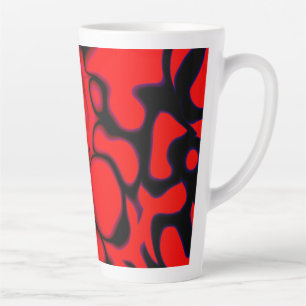 Abstract 3 Orange and Red into Shadowy Black Latte Mug