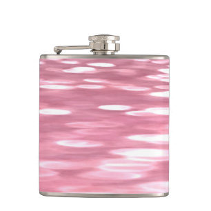 Abstract #3: Pink shimmer Hip Flask