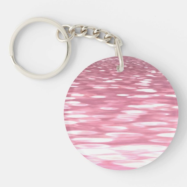 Abstract #3: Pink shimmer Key Ring (Front)