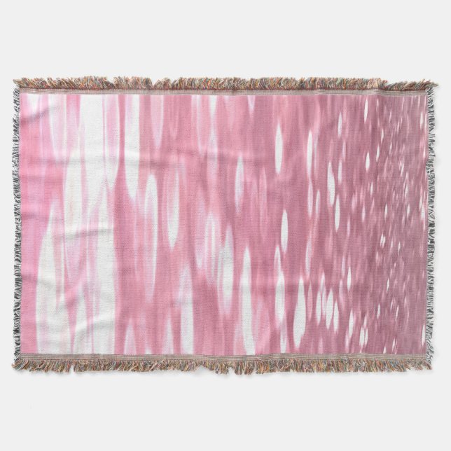 Abstract #3: Pink shimmer Throw Blanket (Front)