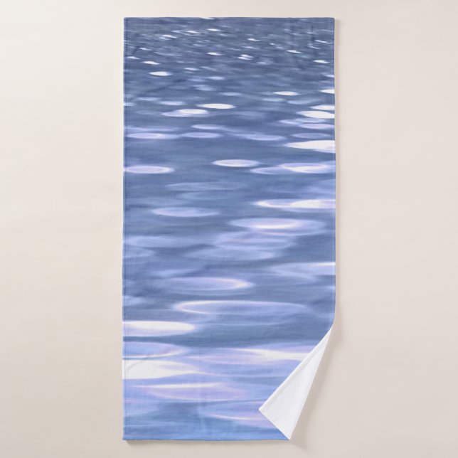 Abstract #3: Powder blue shimmer Bath Towel (Bath Towel)