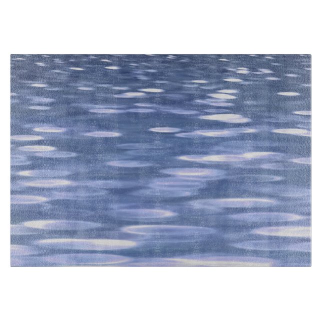 Abstract #3: Powder blue shimmer Cutting Board (Front)