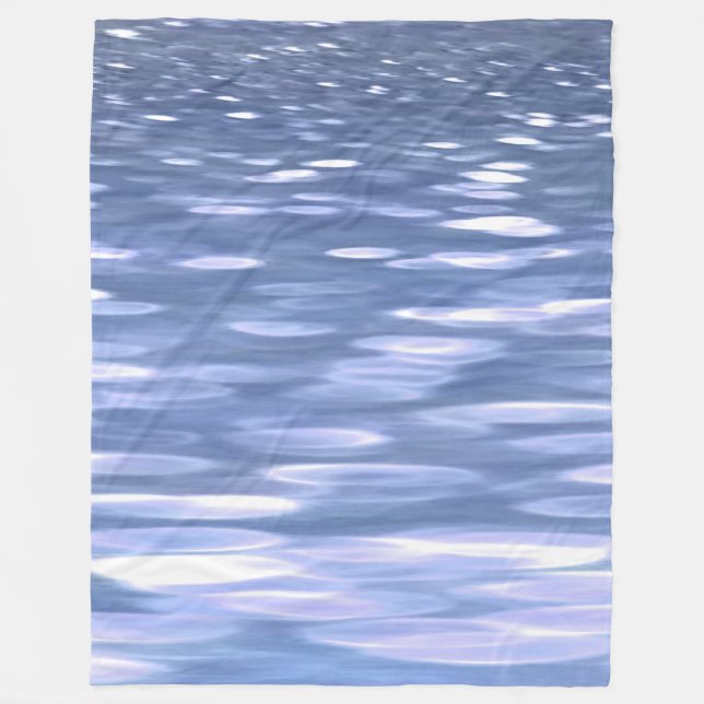 Abstract #3: Powder blue shimmer Fleece Blanket (Front)