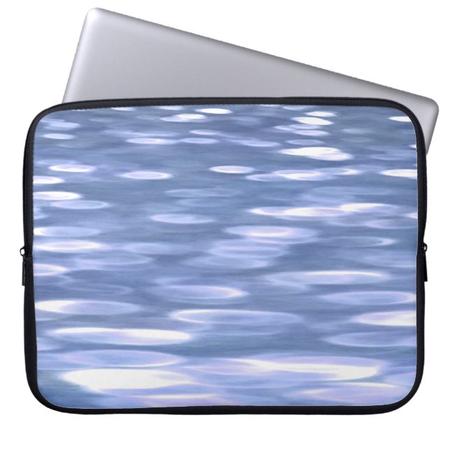Abstract #3: Powder blue shimmer Laptop Sleeve (Front)