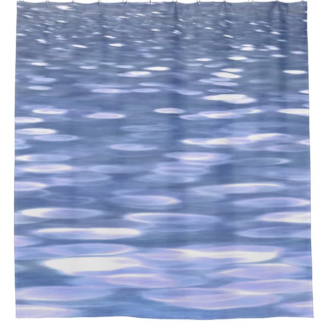 Abstract #3: Powder blue shimmer Shower Curtain (Front)